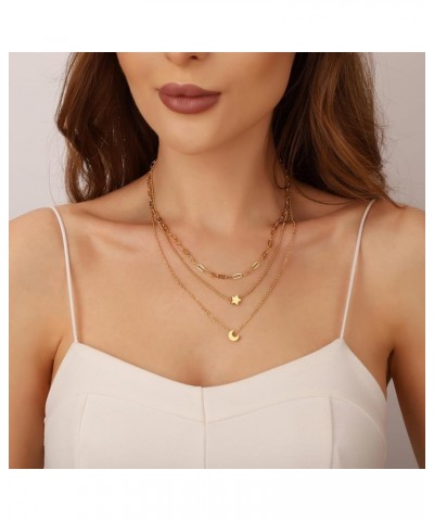 Layered Choker Necklaces for Women,14K Gold Pendant Layering necklace Gold Choker Necklaces Jewelry Pendant Necklaces for Wom...