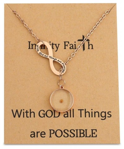 Mustard Seed Necklace Infinity Faith Gifts With God All Things Are Possible Jewelry Religious Gift For Christian With god Y n...