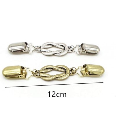 2 Pieces Retro Sweater Clips Cardigan Collar Clip Women Brooch Shawl Clips Silver&Gold $7.01 Brooches & Pins