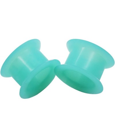 2 PC Colorful Hard Silicone Flexible Ear Skin Tunnels Plugs Hollow Ear Gauges 2G-25mm hard-turquoise green 22mm(7/8") $8.39 B...