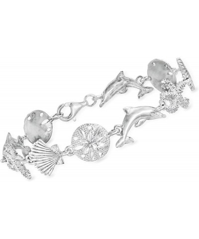 Sterling Sea Life Bracelet Sterling Silver 7.0 Inches $36.63 Bracelets