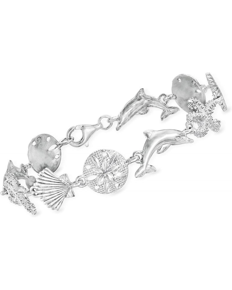 Sterling Sea Life Bracelet Sterling Silver 7.0 Inches $36.63 Bracelets