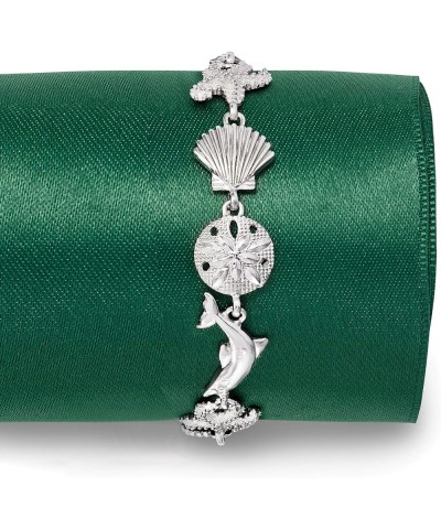 Sterling Sea Life Bracelet Sterling Silver 7.0 Inches $36.63 Bracelets