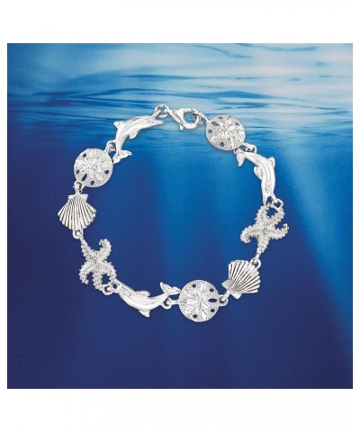 Sterling Sea Life Bracelet Sterling Silver 7.0 Inches $36.63 Bracelets