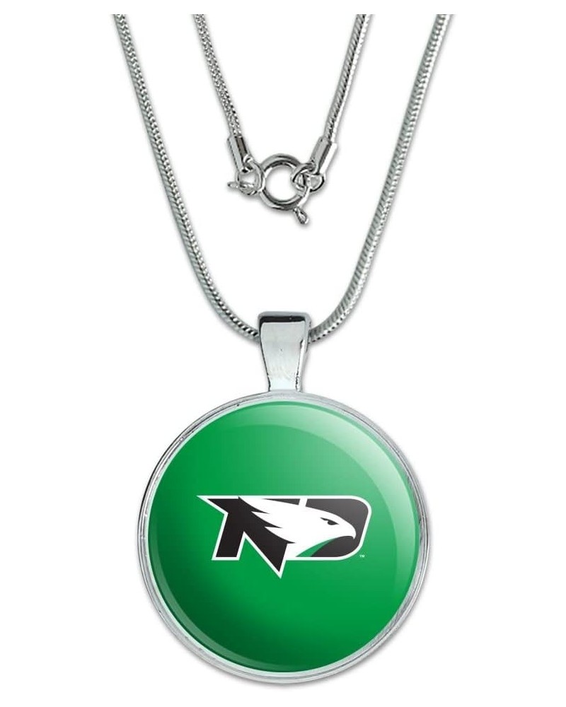 University of North Dakota Fighting Hawks Logo 1" Pendant with Sterling Silver Plated Chain $9.88 Necklaces