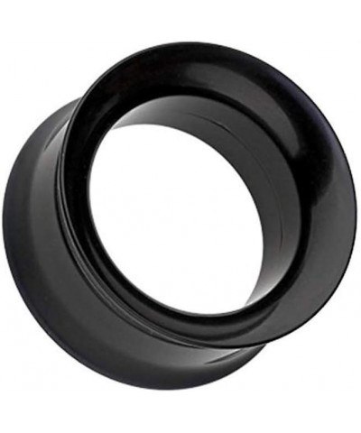 Solid Smooth Flared Screw-Fit Ear Gauge Tunnel Plug 3/4" (19mm), Black $10.82 Body Jewelry