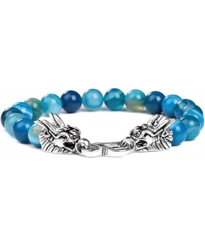 Fengshui Dragon Charm Bracelets for Women Men Natural Stone Beads Bracelet Turquois Lapis Lazuli Bangles Good Luck Jewelry Gi...