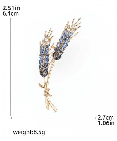 Ukrainian Flag Brooch Creative High Beauty Wheat Ear Breast Pin Simple Suit Coat Fashion Breast Flower Pin Accessories Blue $...