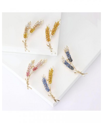 Ukrainian Flag Brooch Creative High Beauty Wheat Ear Breast Pin Simple Suit Coat Fashion Breast Flower Pin Accessories Blue $...