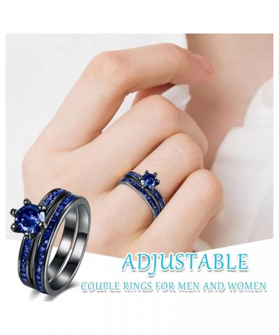 Jewelry Ring for Women 2PC Stackable Rings for Women - 925 Sterling Silver Engagement Knuckle Wedding Promise Rings Gifts Blu...