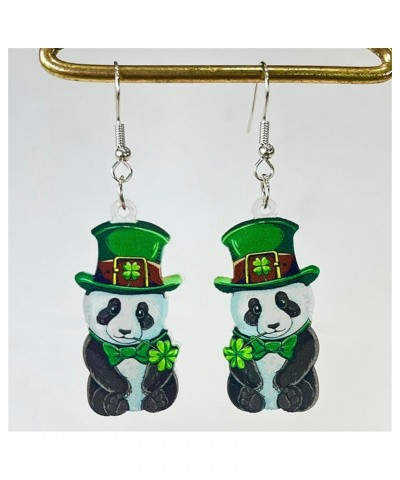 Lucky Grass Hat Earrings Lreland St Patrick's Day Earrings Frog Sloth Beer Panda Cat Dog Earrings for Women Girls Teen St Pat...