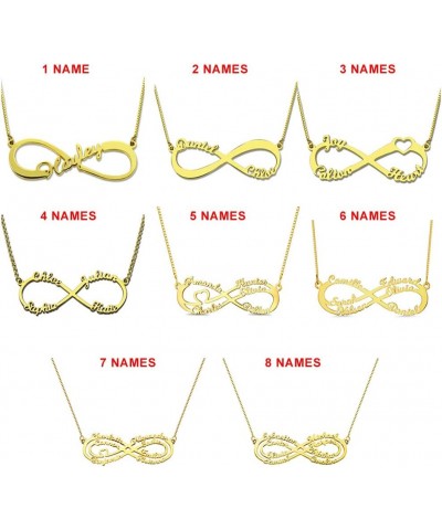 Personalized Infinity Name Necklace Custom 1-8 Name Necklace Personalized for Women BFF Girlfriend Family Name Necklace for W...