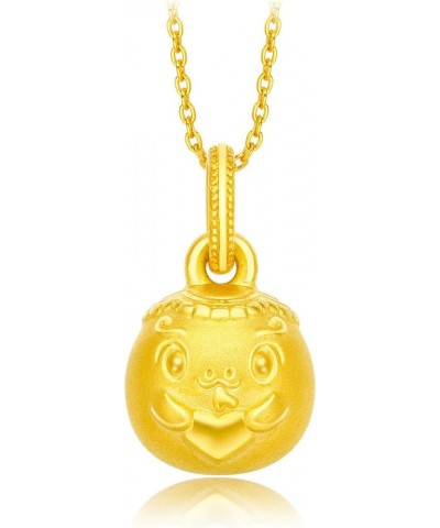 999 Pure 24K Gold Chinese Zodiac Rounded Face Pendant Snake $94.30 Pendants