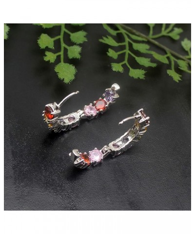 Women Silver Earrings Rose Gold Earring Garnet Peridot Amethyst Morganite Ideal Gift Choice Silver earrings $10.98 Earrings