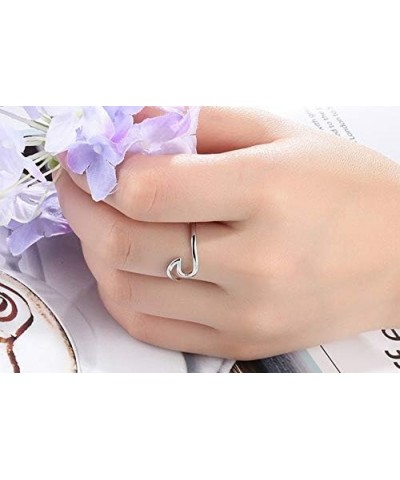 Wave Alloy Silver Rings Charms Rose Gold Adjustable Open Ring Sets Wedding Rings for Women Fashion Jewelry Set $6.37 Jewelry ...