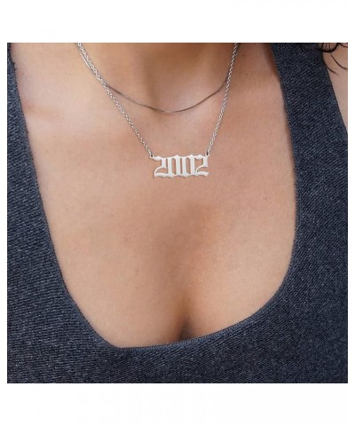 Birth Year Necklace for Women,Stainless Steel Birth Year Number Pendant Necklace Birthday Anniversary 1983 $7.13 Necklaces