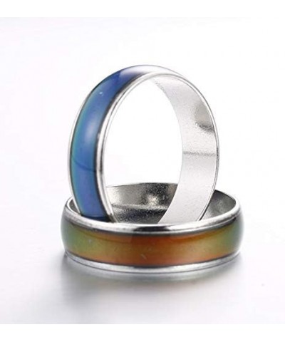 6mm Color Changing Ring Mood Emotion Temperature Index Copper Color Change Ring for Women Men 2pcs size 5-6 $6.71 Rings