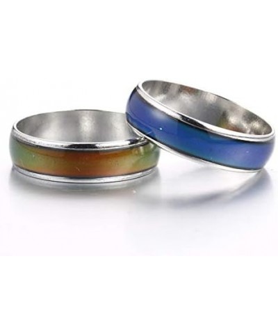 6mm Color Changing Ring Mood Emotion Temperature Index Copper Color Change Ring for Women Men 2pcs size 5-6 $6.71 Rings