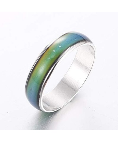 6mm Color Changing Ring Mood Emotion Temperature Index Copper Color Change Ring for Women Men 2pcs size 5-6 $6.71 Rings