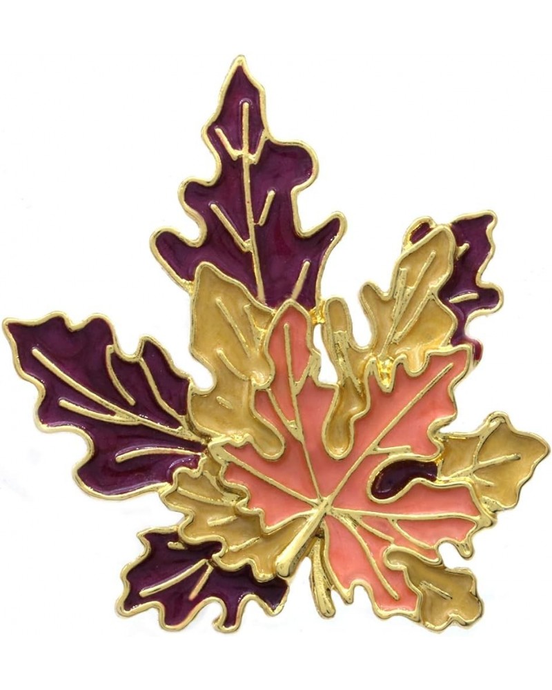 Fall Season Maple Leaf Acorns Pine Cone Holly Berry Mistletoe Pumpkin Thanksgiving Christmas Brooch Pin Maple Leaf $10.19 Bro...