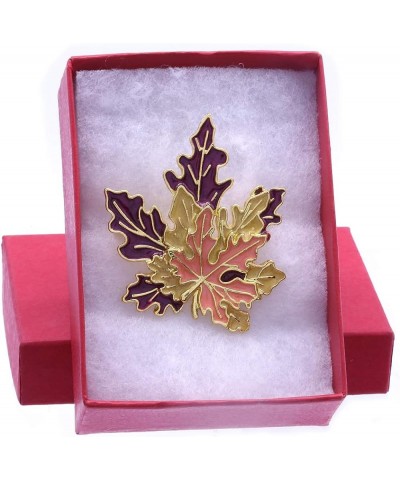 Fall Season Maple Leaf Acorns Pine Cone Holly Berry Mistletoe Pumpkin Thanksgiving Christmas Brooch Pin Maple Leaf $10.19 Bro...