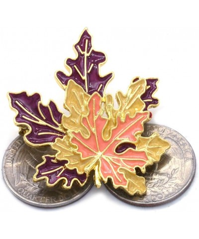 Fall Season Maple Leaf Acorns Pine Cone Holly Berry Mistletoe Pumpkin Thanksgiving Christmas Brooch Pin Maple Leaf $10.19 Bro...