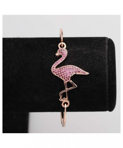 Be a Flamingo in a Flock of Pigeons Bracelet Flamingo Bracelet Positivity Be Yourself BFF Gift CZ flamingo bracelet RG $10.06...