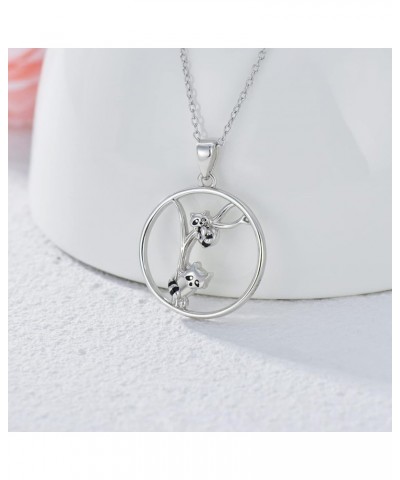 925 Sterling Silver Animal Mother Daughter Necklace for Women Girls Mom Daughter Jewelry Gifts for Wife Daughter Raccoon $26....