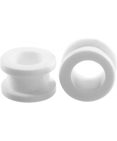 Acrylic Ear Gauges Multiple Sizes, Mens Tunnel Plugs For Ears White Ear Plugs Expander 2pcs Piercing Earrings White 3.0 Milli...