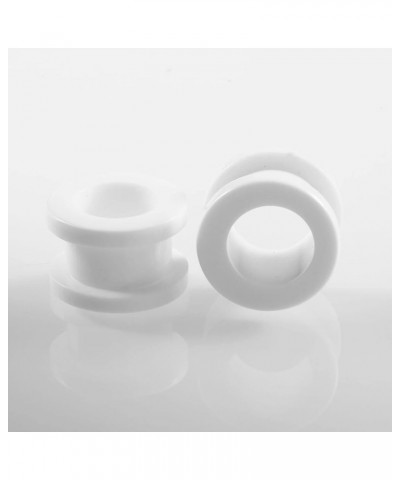 Acrylic Ear Gauges Multiple Sizes, Mens Tunnel Plugs For Ears White Ear Plugs Expander 2pcs Piercing Earrings White 3.0 Milli...