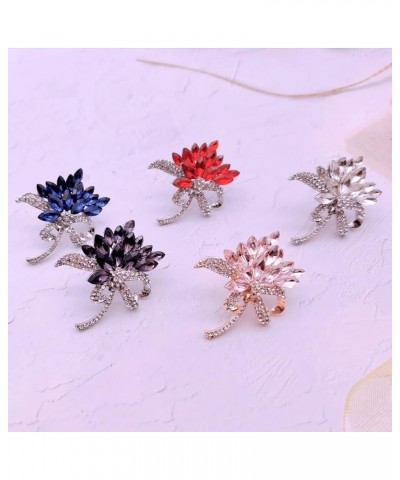 Flower Brooches Pins for Women Fashion Brooch for Women, Floral Women's Brooches & Pins Elegant Crystals Rhinestone Women Cor...