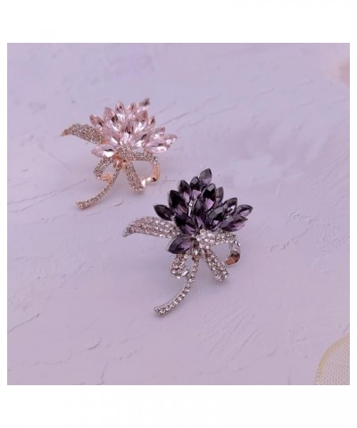 Flower Brooches Pins for Women Fashion Brooch for Women, Floral Women's Brooches & Pins Elegant Crystals Rhinestone Women Cor...