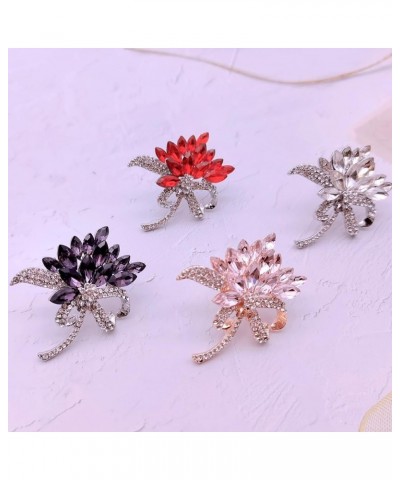 Flower Brooches Pins for Women Fashion Brooch for Women, Floral Women's Brooches & Pins Elegant Crystals Rhinestone Women Cor...