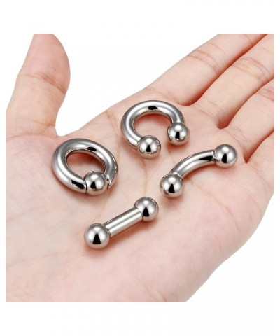 2G 4G 6G 8G Septum Rings Large Ear Gauges Earrings Stretching Kit 316L Surgical Steel Internally Threaded Big Septum Nose Ton...