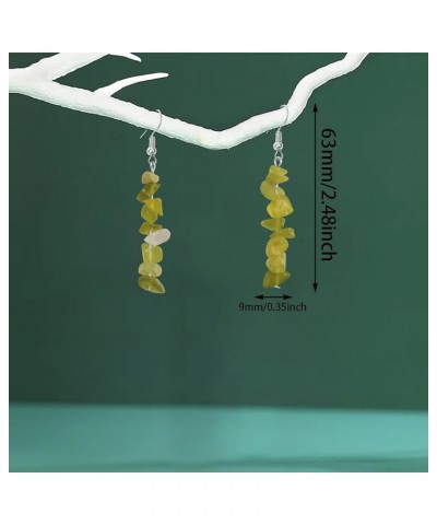 Unique Handmade Bohemian Crystal Quartz Earrings Colorful Natural Chakra Stone Dangle Drop Earrings for Women Girls Statement...