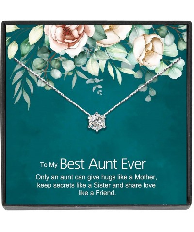 Sterling Silver Cubic Zirconia Necklace Necklace for Women Girls Christmas Mother's Day Gift Aunt Gifts $15.50 Necklaces