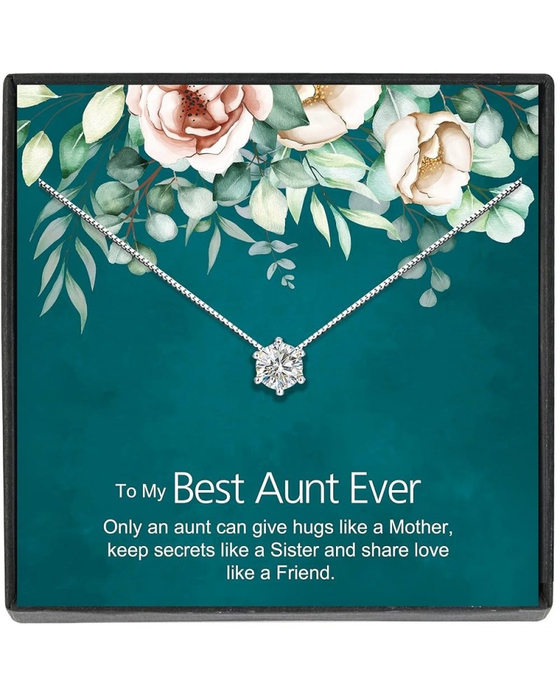 Sterling Silver Cubic Zirconia Necklace Necklace for Women Girls Christmas Mother's Day Gift Aunt Gifts $15.50 Necklaces