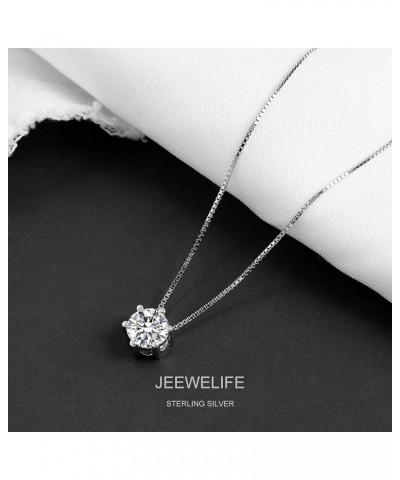 Sterling Silver Cubic Zirconia Necklace Necklace for Women Girls Christmas Mother's Day Gift Aunt Gifts $15.50 Necklaces