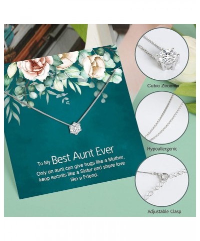 Sterling Silver Cubic Zirconia Necklace Necklace for Women Girls Christmas Mother's Day Gift Aunt Gifts $15.50 Necklaces