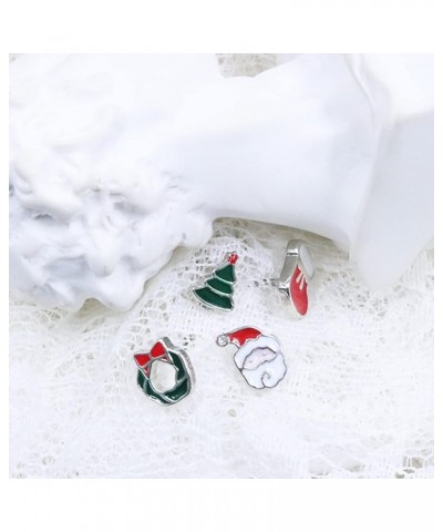 20G Christmas Nose Rings Pack Christmas Elements L-Shaped Nose Piercing Jewelry 316L Stainless Steel snowmen Nose Ring Stud N...