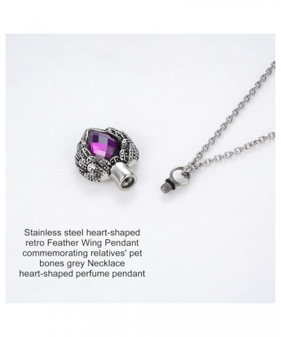 Elegant Heart Cremation jewelry ashes Shaped Pendant Necklace, Stainless Steel Natural Crystal Jewelry, Pendant Necklace Jewe...