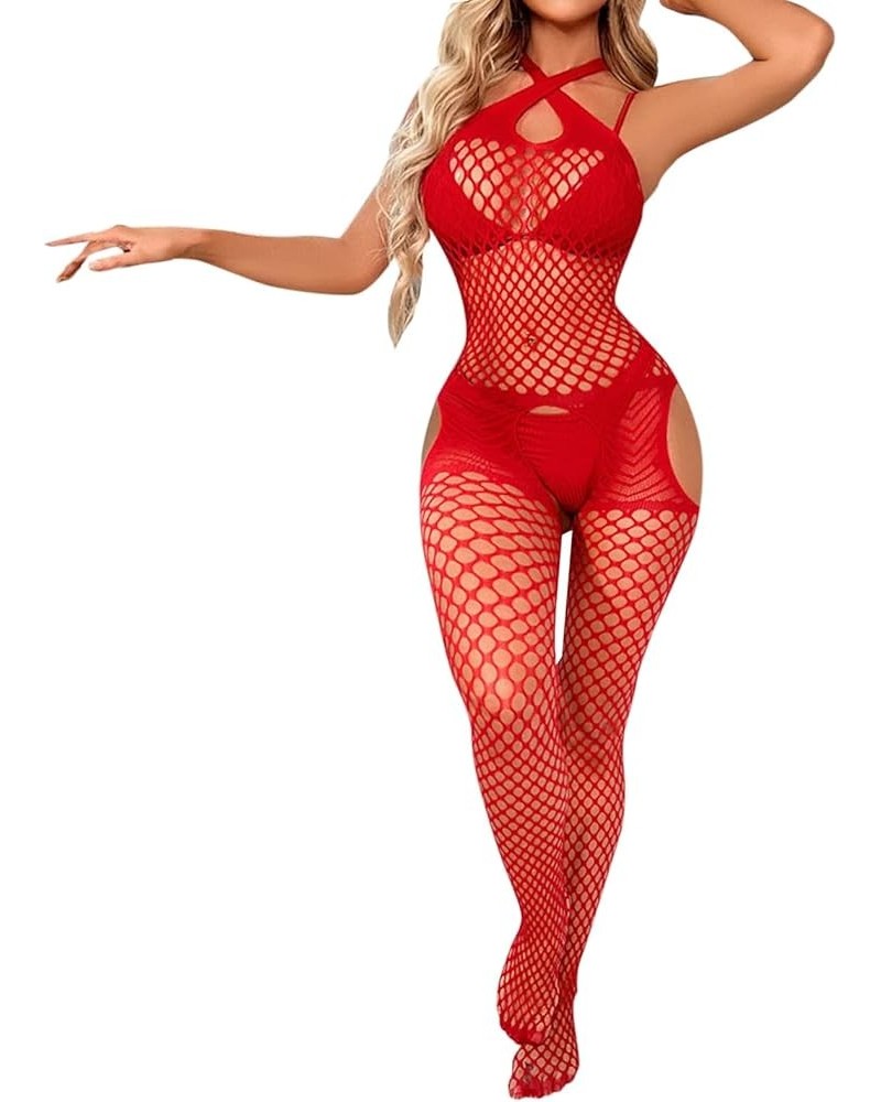 Womens Fishnet Bodystocking Sparkle Rhinestone Sexy Mesh Full Body Stockings Babydoll Teddy Bodycon Jumpsuit Lingerie Z230530...