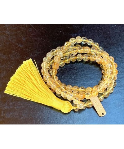 108 Mala Beads Necklace - Reiki Healing Crystals - Handmade Buddhist Prayer Beads yellow 6 mm $28.31 Necklaces