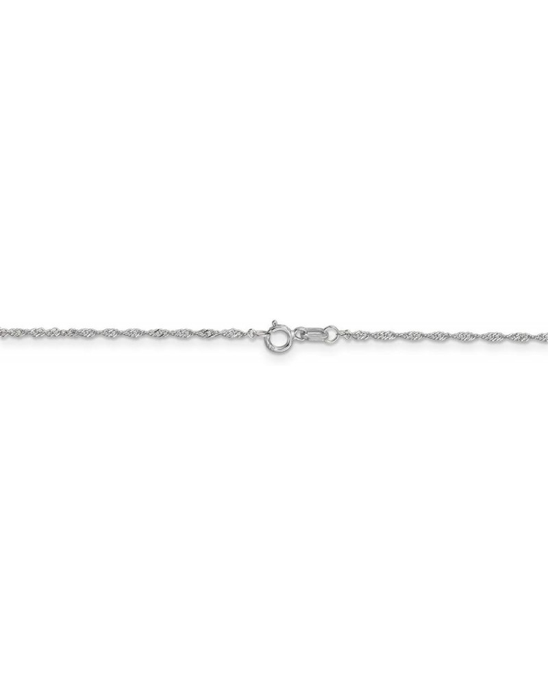 14k White Gold Singapore Chain Necklace Bracelet or Anklet 24.0 Inches 1.1 mm $63.90 Necklaces