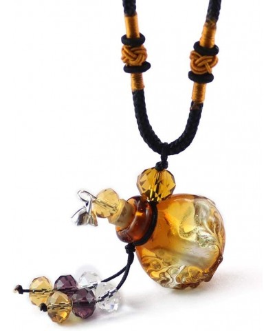 1PC Murano Glass Perfume Necklace Round Bottle Essential Oil Bottle Pendants Perfume Bottle Perfumes and Fragrances for Women...