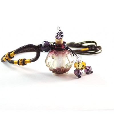 1PC Murano Glass Perfume Necklace Round Bottle Essential Oil Bottle Pendants Perfume Bottle Perfumes and Fragrances for Women...