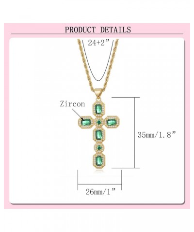 Cross Necklace Faith Pendant 18K Plated Zircon Dainty Chain Simple Tiny God Lords Prayer Religious Jewelry Gift 0025 $8.11 Ne...