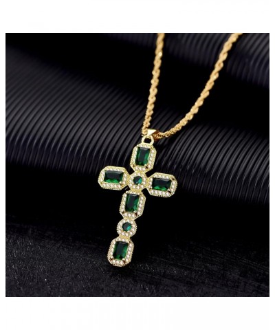 Cross Necklace Faith Pendant 18K Plated Zircon Dainty Chain Simple Tiny God Lords Prayer Religious Jewelry Gift 0025 $8.11 Ne...