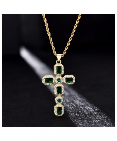 Cross Necklace Faith Pendant 18K Plated Zircon Dainty Chain Simple Tiny God Lords Prayer Religious Jewelry Gift 0025 $8.11 Ne...