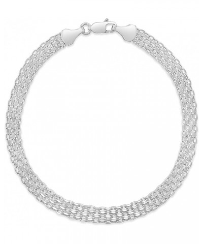 925 Sterling Silver Bismark Mesh Bracelet, Men's & Women's 3mm 7 inch $11.98 Bracelets